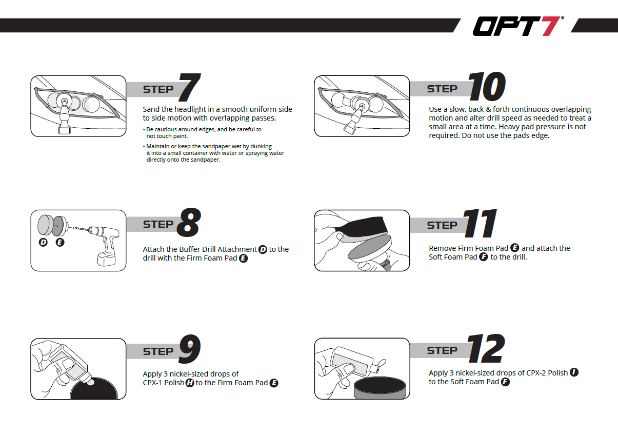 OPT7 Headlight Restoration Exclusive Kit