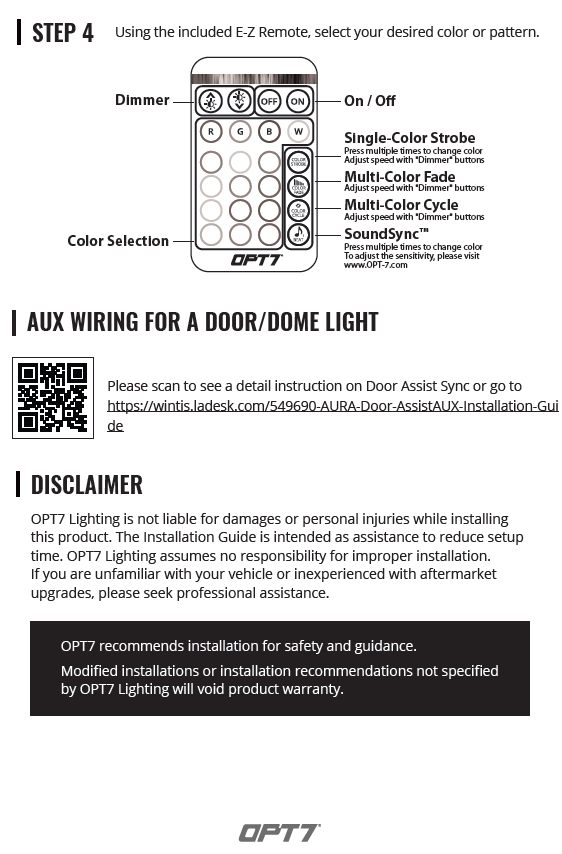 AURA Universal Underbody LED Strips G3 Installation Guide (Bars)