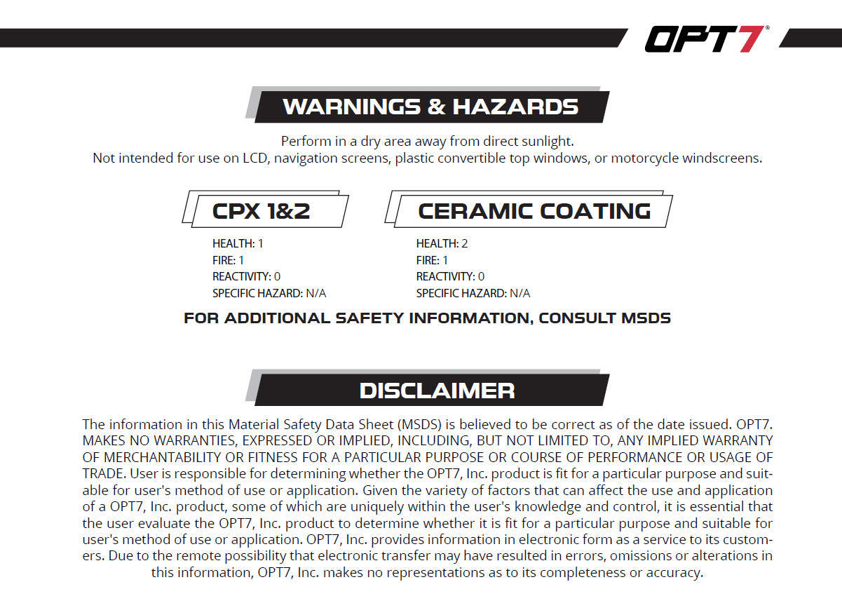 OPT7 Headlight Restoration Exclusive Kit